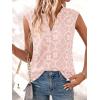 imageBTFBM Womens Summer Tops Dressy Casual 2026 Floral Eyelet Sleeveless Button Down Shirts Boho Beach Vacation OutfitsPink