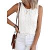 imageBTFBM Crochet Tops for Women Sleeveless Knit Sweater Vest Tank Top Summer Spring 2026 Cover Ups Beach Vacation ClothesWhite
