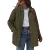 imageBTFBM Faux Suede Jacket Women Fall Fashion 2026 Leather Jackets Long Sleeve Button Down Winter Coats Shackets OuterwearArmy Green