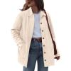 imageBTFBM Faux Suede Jacket Women Fall Fashion 2026 Leather Jackets Long Sleeve Button Down Winter Coats Shackets OuterwearBeige