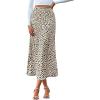 imageBTFBM Satin Skirts for Women Trendy Spring Summer 2026 High Waisted Leopard Print Cocktail Wedding Long Silk Midi SkirtApricot Black