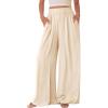 imageBTFBM Wide Leg Pants Woman Spring 2026 Pockets Loose Flowy Trousers Lounge Palazzo Pant Beach Vacation ClothesBeige