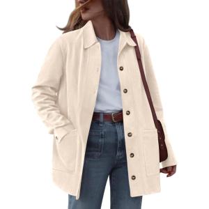 imageBTFBM Faux Suede Jacket Women Fall Fashion 2026 Leather Jackets Long Sleeve Button Down Winter Coats Shackets OuterwearBeige