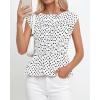 imageBTFBM Casual Short Sleeve Shirts Summer 2026 Going Out Tops for Women Trendy Polka Dots Work Blouses TunicsWhite