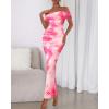 imageBTFBM Cocktail Dresses for Women 2026 Elegant Classy Off Shoulder Bodycon Mesh Slit Floral Maxi Spring Summer DressFloral Pink