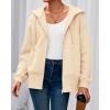 imageBTFBM Hoodies for Women Zip Up jacket Drawstring Spring Fashion 2026 Trendy Long Sleeve Sweatshirt Clothing OutfitsBeige