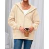 imageBTFBM Hoodies for Women Zip Up jacket Drawstring Spring Fashion 2026 Trendy Long Sleeve Sweatshirt Clothing OutfitsBeige