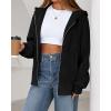 imageBTFBM Hoodies for Women Zip Up jacket Drawstring Spring Fashion 2026 Trendy Long Sleeve Sweatshirt Clothing OutfitsBlack