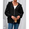 imageBTFBM Hoodies for Women Zip Up jacket Drawstring Spring Fashion 2026 Trendy Long Sleeve Sweatshirt Clothing OutfitsBlack