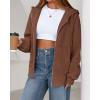 imageBTFBM Hoodies for Women Zip Up jacket Drawstring Spring Fashion 2026 Trendy Long Sleeve Sweatshirt Clothing OutfitsBrown