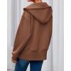 imageBTFBM Hoodies for Women Zip Up jacket Drawstring Spring Fashion 2026 Trendy Long Sleeve Sweatshirt Clothing OutfitsBrown