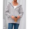 imageBTFBM Hoodies for Women Zip Up jacket Drawstring Spring Fashion 2026 Trendy Long Sleeve Sweatshirt Clothing OutfitsGrey