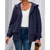 imageBTFBM Hoodies for Women Zip Up jacket Drawstring Spring Fashion 2026 Trendy Long Sleeve Sweatshirt Clothing OutfitsNavy