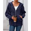 imageBTFBM Hoodies for Women Zip Up jacket Drawstring Spring Fashion 2026 Trendy Long Sleeve Sweatshirt Clothing OutfitsNavy