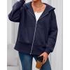 imageBTFBM Hoodies for Women Zip Up jacket Drawstring Spring Fashion 2026 Trendy Long Sleeve Sweatshirt Clothing OutfitsNavy