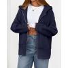 imageBTFBM Hoodies for Women Zip Up jacket Drawstring Spring Fashion 2026 Trendy Long Sleeve Sweatshirt Clothing OutfitsNavy