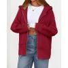 imageBTFBM Hoodies for Women Zip Up jacket Drawstring Spring Fashion 2026 Trendy Long Sleeve Sweatshirt Clothing OutfitsRed