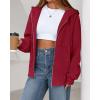 imageBTFBM Hoodies for Women Zip Up jacket Drawstring Spring Fashion 2026 Trendy Long Sleeve Sweatshirt Clothing OutfitsRed