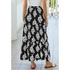 imageBTFBM Long Skirts for Women Summer 2026 Elastic High Waist Flowy A Line Casual Boho Tiered Floral Maxi Skirt PocketsBlack White Flower