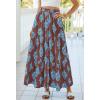 imageBTFBM Long Skirts for Women Summer 2026 Elastic High Waist Flowy A Line Casual Boho Tiered Floral Maxi Skirt PocketsBrown Light Blue Flower