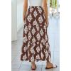 imageBTFBM Long Skirts for Women Summer 2026 Elastic High Waist Flowy A Line Casual Boho Tiered Floral Maxi Skirt PocketsBrown White Flower