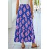 imageBTFBM Long Skirts for Women Summer 2026 Elastic High Waist Flowy A Line Casual Boho Tiered Floral Maxi Skirt PocketsDark Blue Pink Flower