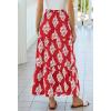 imageBTFBM Long Skirts for Women Summer 2026 Elastic High Waist Flowy A Line Casual Boho Tiered Floral Maxi Skirt PocketsFloral Red White Flower