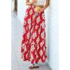 imageBTFBM Long Skirts for Women Summer 2026 Elastic High Waist Flowy A Line Casual Boho Tiered Floral Maxi Skirt PocketsFloral Red White Flower