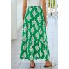 imageBTFBM Long Skirts for Women Summer 2026 Elastic High Waist Flowy A Line Casual Boho Tiered Floral Maxi Skirt PocketsGreen White Flower