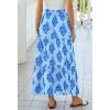 imageBTFBM Long Skirts for Women Summer 2026 Elastic High Waist Flowy A Line Casual Boho Tiered Floral Maxi Skirt PocketsLight Blue Blue Flower