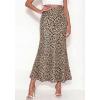imageBTFBM Maxi Skirts for Women 2026 Summer Spring Boho Lightweight A Line High Waisted Wedding Guest Party Silk Midi SkirtLeopard Print