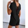 imageBTFBM Rompers for Women Summer 2026 Casual Dressy One Piece Shorts Tshirt Pants Jumpsuit Beach Vacation Clothes OutfitBlack