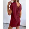 imageBTFBM Rompers for Women Summer 2026 Casual Dressy One Piece Shorts Tshirt Pants Jumpsuit Beach Vacation Clothes OutfitBurgundy