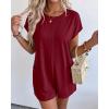 imageBTFBM Rompers for Women Summer 2026 Casual Dressy One Piece Shorts Tshirt Pants Jumpsuit Beach Vacation Clothes OutfitBurgundy