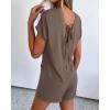 imageBTFBM Rompers for Women Summer 2026 Casual Dressy One Piece Shorts Tshirt Pants Jumpsuit Beach Vacation Clothes OutfitCoffee