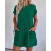 imageBTFBM Rompers for Women Summer 2026 Casual Dressy One Piece Shorts Tshirt Pants Jumpsuit Beach Vacation Clothes OutfitGreen