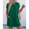 imageBTFBM Rompers for Women Summer 2026 Casual Dressy One Piece Shorts Tshirt Pants Jumpsuit Beach Vacation Clothes OutfitGreen