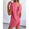 imageBTFBM Rompers for Women Summer 2026 Casual Dressy One Piece Shorts Tshirt Pants Jumpsuit Beach Vacation Clothes OutfitPink