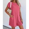 imageBTFBM Rompers for Women Summer 2026 Casual Dressy One Piece Shorts Tshirt Pants Jumpsuit Beach Vacation Clothes OutfitPink