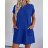 imageBTFBM Rompers for Women Summer 2026 Casual Dressy One Piece Shorts Tshirt Pants Jumpsuit Beach Vacation Clothes OutfitRoyal Blue