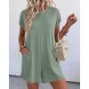imageBTFBM Rompers for Women Summer 2026 Casual Dressy One Piece Shorts Tshirt Pants Jumpsuit Beach Vacation Clothes OutfitSage Green
