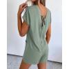imageBTFBM Rompers for Women Summer 2026 Casual Dressy One Piece Shorts Tshirt Pants Jumpsuit Beach Vacation Clothes OutfitSage Green