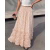 imageBTFBM Skirts for Women Summer Flowy ALine Floral Boho Maxi Skirt Long Wedding Guest Dresses Spring Outfits 2026Floral Apricot Pink