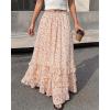 imageBTFBM Skirts for Women Summer Flowy ALine Floral Boho Maxi Skirt Long Wedding Guest Dresses Spring Outfits 2026Floral Apricot Pink