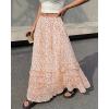 imageBTFBM Skirts for Women Summer Flowy ALine Floral Boho Maxi Skirt Long Wedding Guest Dresses Spring Outfits 2026Floral Apricot Pink