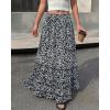 imageBTFBM Skirts for Women Summer Flowy ALine Floral Boho Maxi Skirt Long Wedding Guest Dresses Spring Outfits 2026Floral Black Blue