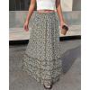imageBTFBM Skirts for Women Summer Flowy ALine Floral Boho Maxi Skirt Long Wedding Guest Dresses Spring Outfits 2026Floral Black Multicolored