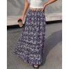 imageBTFBM Skirts for Women Summer Flowy ALine Floral Boho Maxi Skirt Long Wedding Guest Dresses Spring Outfits 2026Floral Navy White