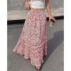 imageBTFBM Skirts for Women Summer Flowy ALine Floral Boho Maxi Skirt Long Wedding Guest Dresses Spring Outfits 2026Floral Pink