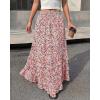 imageBTFBM Skirts for Women Summer Flowy ALine Floral Boho Maxi Skirt Long Wedding Guest Dresses Spring Outfits 2026Floral Pink